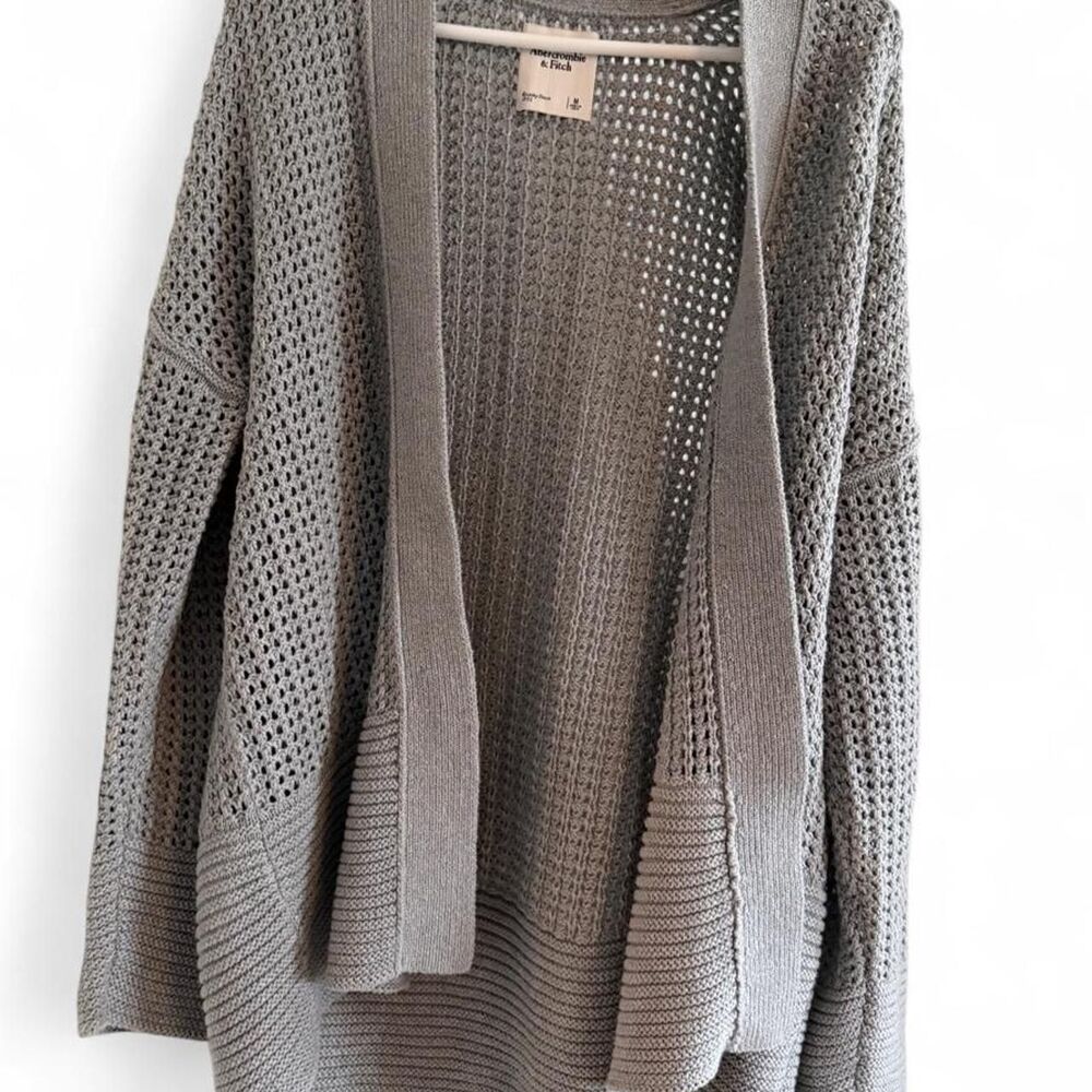 Abercrombie-fitch Women's Grey and Brown Cardigan